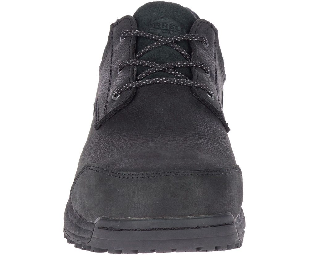 Merrell Work Shoes Black - Sutton Oxford Steel Toe - Mens 31PEOYMWL